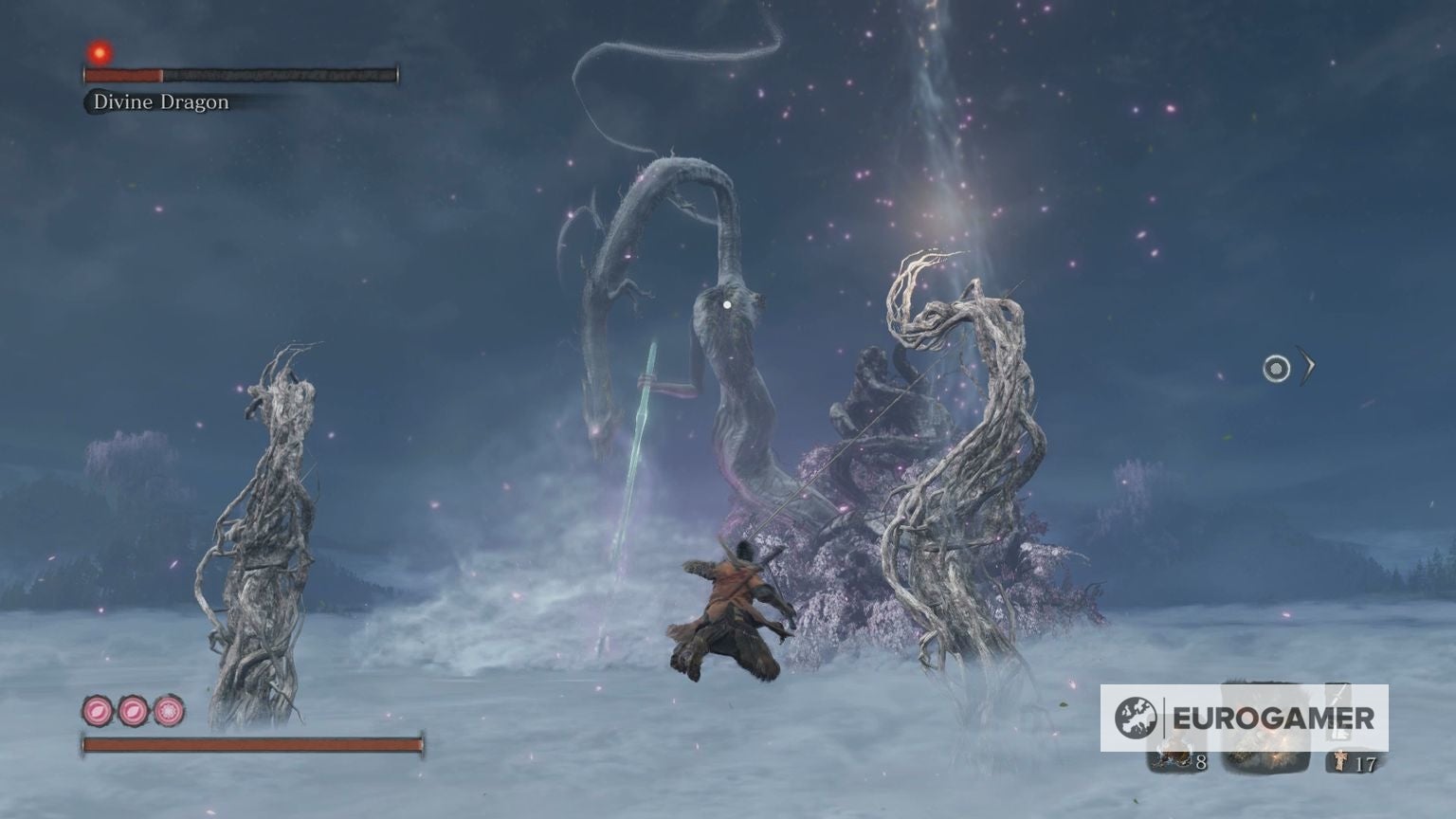 Sekiro Divine Dragon fight how to beat and kill the Divine Dragon Sekiro Divine Dragon fight how to beat and kill the Divine Dragon